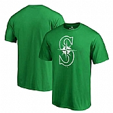 Men's Seattle Mariners Fanatics Branded Green Big & Tall St. Patrick's Day White Logo T-Shirt,baseball caps,new era cap wholesale,wholesale hats